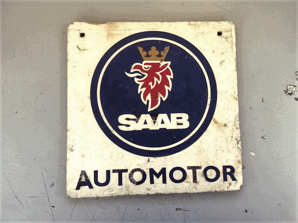 Insegna Saab piccola 